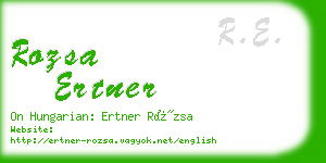 rozsa ertner business card